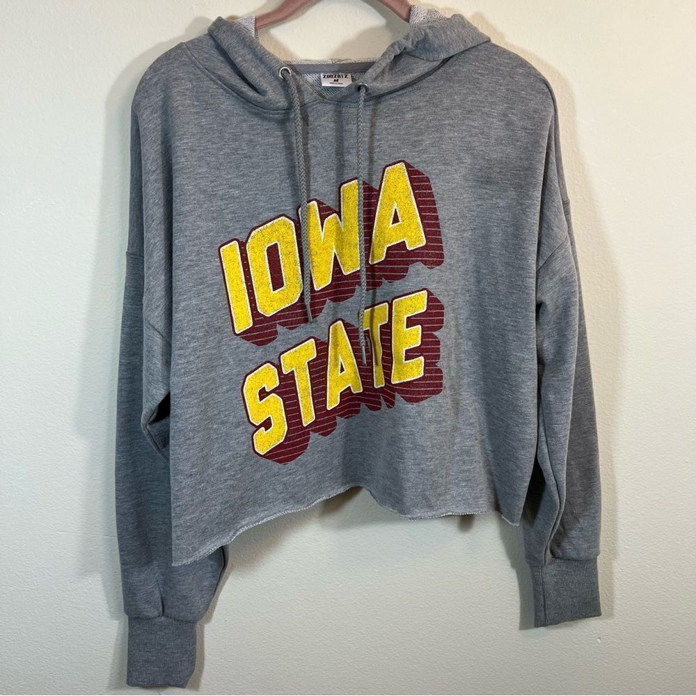 Zoozatz Women’s Gray Iowa State Hoodie Medium